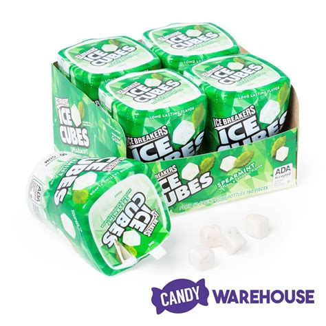 Ice Breakers Ice Cubes Spearmint Gum: 4-Piece Box | Candy Warehouse