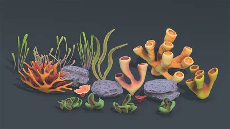 Coral Reef Stylized Pack Plant - Buy Royalty Free 3D model by zames1992 ...