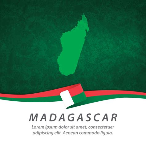 Madagascar flag with map 2711314 Vector Art at Vecteezy