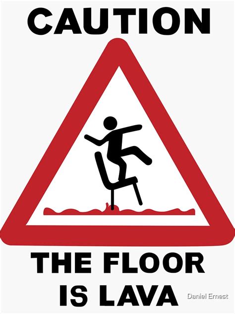 "The floor is lava" Sticker for Sale by Neppster123 | Redbubble