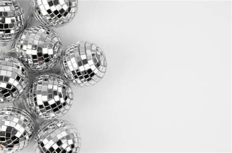 Free Photo | Set of disco balls with copy space