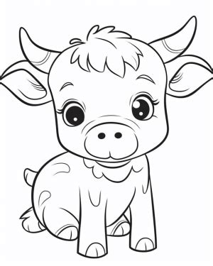 Cow Coloring Pages For Kids Printable