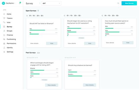 Survey app UI · Issue #1 · aragon/design · GitHub