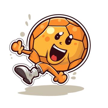 Soccer Ball Clipart Cartoon Orange Soccer Ball With Fingers Out Vector, Soccer Ball, Clipart ...