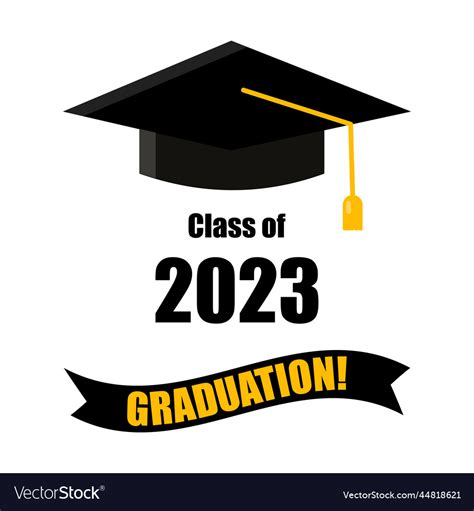 Class off 2023 education concept graduation cap Vector Image