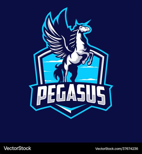 Pegasus mascot logo Royalty Free Vector Image - VectorStock