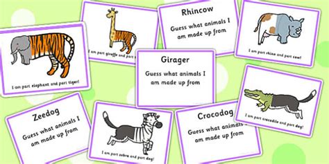 Mixed Animals Guessing Game Cards | Primary Resources