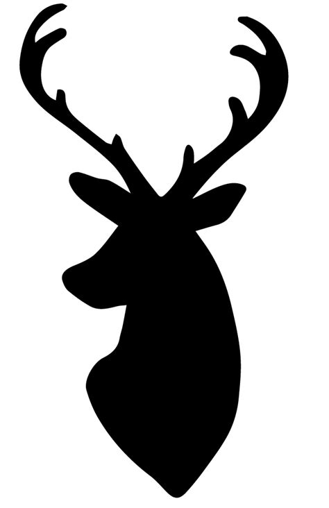 Reindeer Face Silhouette at GetDrawings | Free download