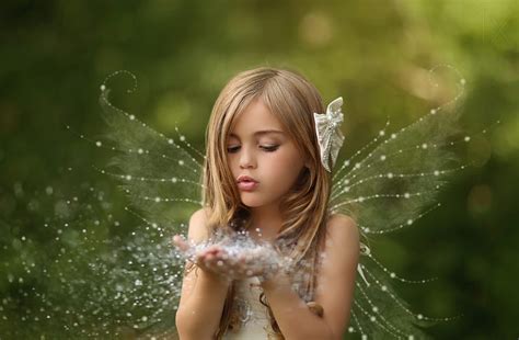 Little Girl, Fairy, Girl, Face, Wings, HD wallpaper | Peakpx