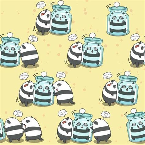 Seamless 4 pandas are playing together pattern. 629696 Vector Art at Vecteezy