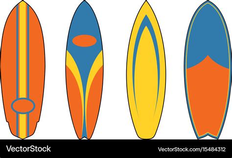 Surfboard shape Royalty Free Vector Image - VectorStock