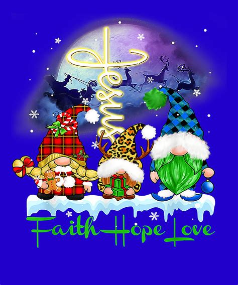 Christmas Jesus Faith Hope Love Snowman Christian Xmas Digital Art by ...