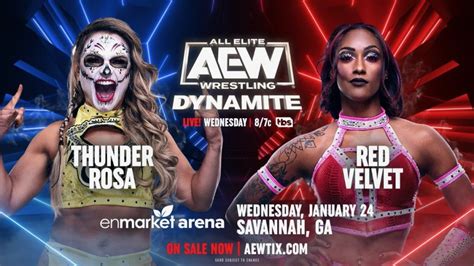 Thunder Rosa vs. Red Velvet Added To 1/24 AEW Dynamite