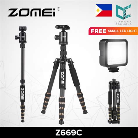 Zomei Z669C Tripod Carbon Fiber Twist Lock Ball Head and Carrying Case ...