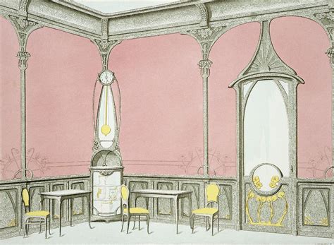 Interior Design For A Brasserie Drawing by F. Barabas - Pixels