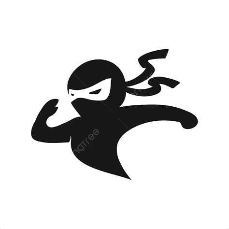 Cute Ninja Silhouette PNG Images, Ninja Logo Design Icon Vector, Logo Icons, Ninja Icons, Ninja ...