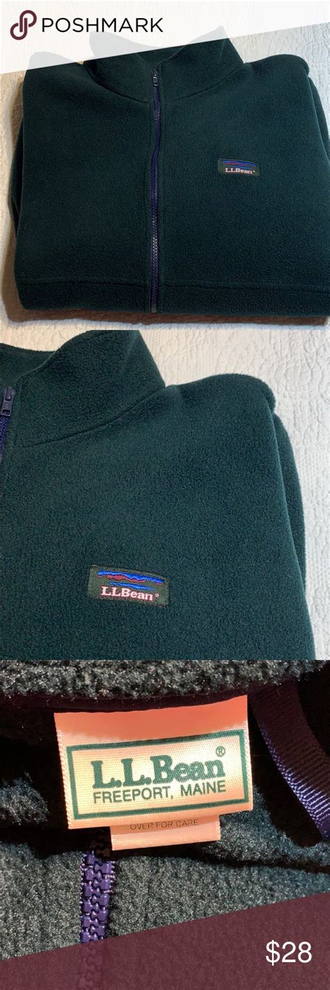 Men’s LL Bean fleece jacket. XL | Ll bean fleece, Fleece jacket, Green with blue