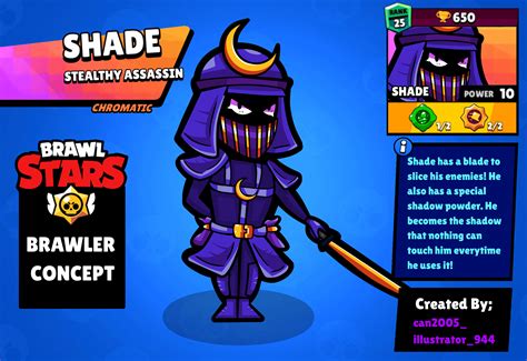 Chromatic Brawler Concept: SHADE (more info in the comments) : r/Brawlstars