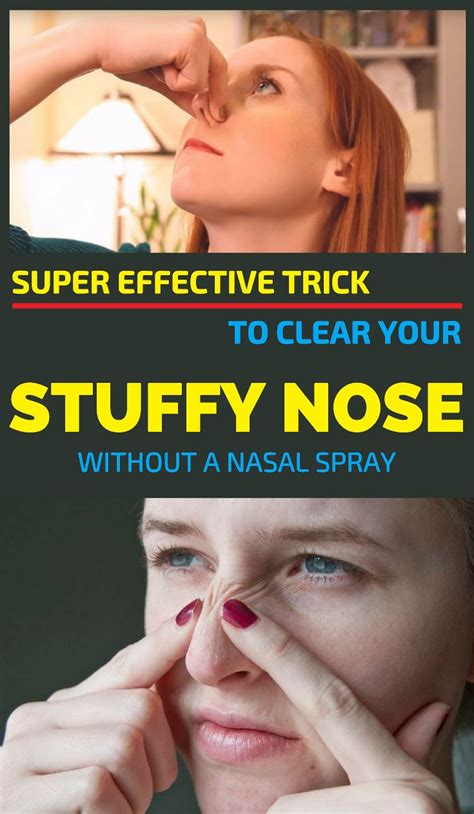 Super Effective Trick To Clear Your Stuffy Nose Without A Nasal Spray | Stuffy nose remedy ...