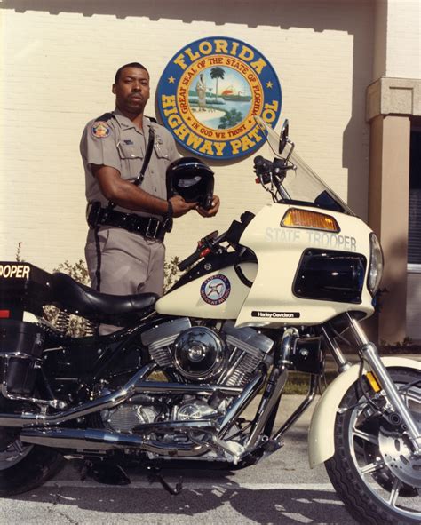 Florida Memory • Florida Highway Patrol State Trooper with his ...