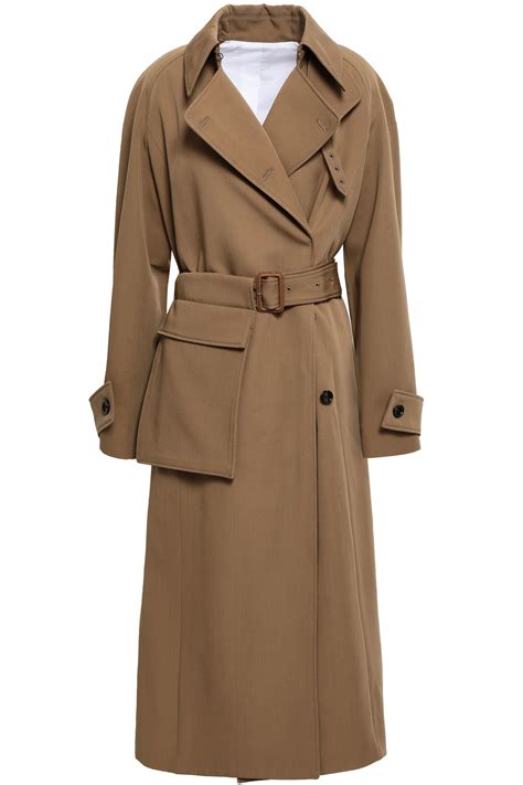 Double-breasted twill trench coat | AMERICAN VINTAGE | Sale up to 70% ...