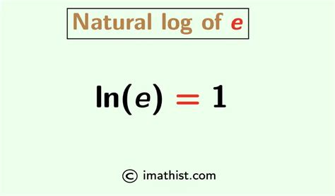 Find Natural log of e: ln e Value - iMath