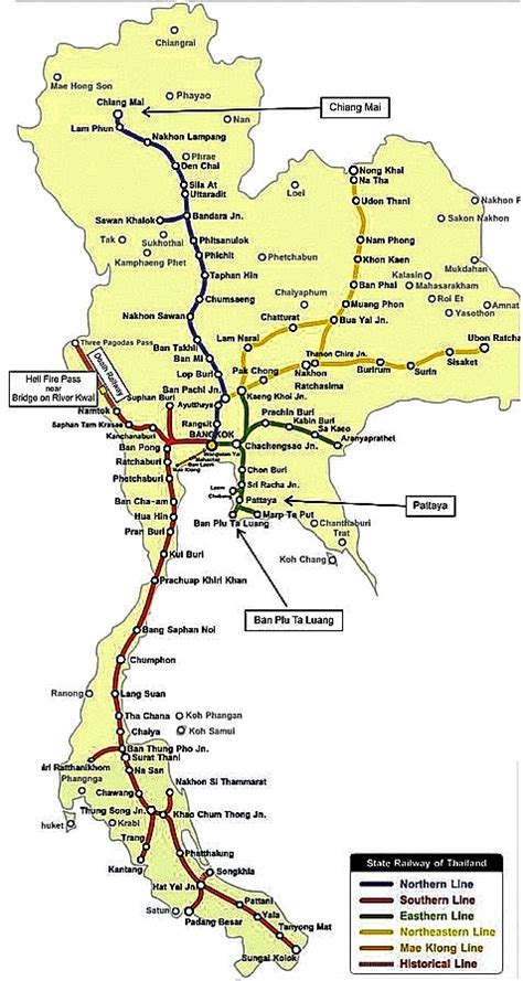 Thailand Railway Stations Maps