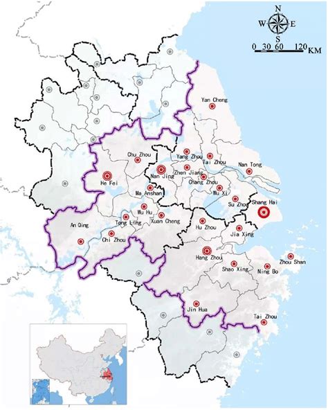 Scope of the Yangtze river delta cities. | Download Scientific Diagram