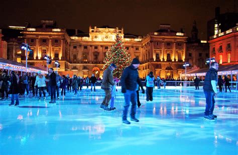 Festive ice skating at Somerset House, London