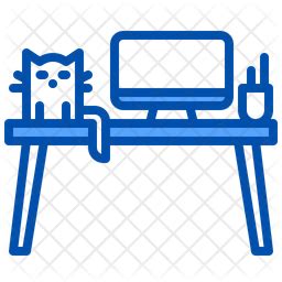 Desk Table Icon - Download in Dualtone Style