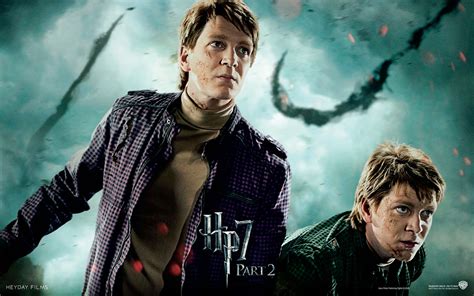 Deathly Hallows Part II Official Wallpapers - Fred and George Weasley Wallpaper (24714483) - Fanpop