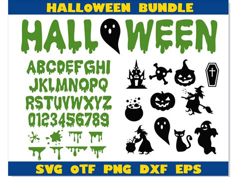 Halloween SVG Bundle, Dripping font svg, Halloween font svg - Inspire ...