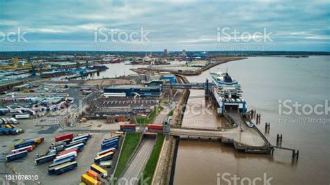 Ferry Docked At Hull Ferry Terminal Hull Yorkshire England Britain Stock Photo - Download Image ...