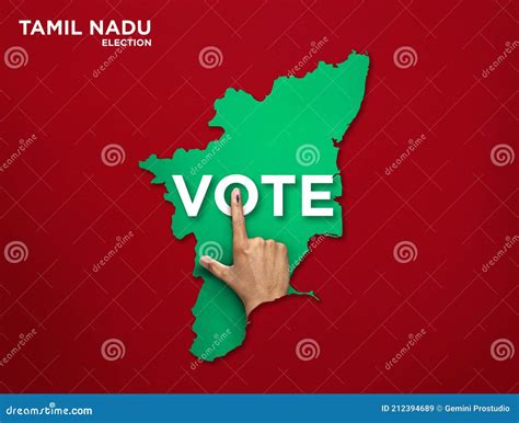 VOTE for INDIA TAMIL NADU, Male Indian Voter Hand with Voting Sign or ...