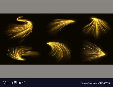 Realistic set of long exposure yellow light effect