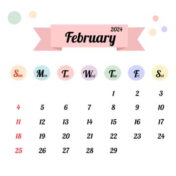 February 2024 Vector, Calendar, 2024, Transparent Calendar PNG and Vector with Transparent ...