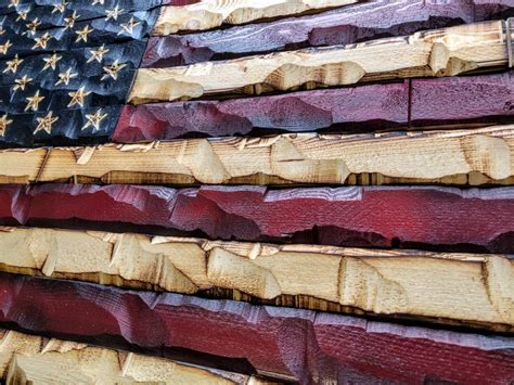 Wood American Flag, Distressed Flag, Rustic American Flag, Patriotic Gift, Primitive Americana ...