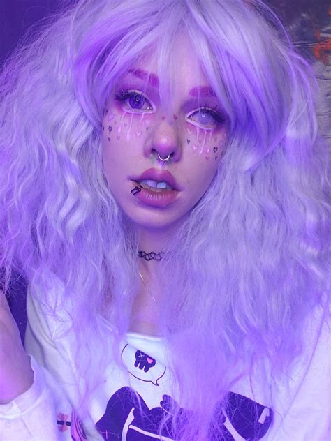 Glowy Ghost Tears | Pastel goth makeup, Pastel goth fashion, Harajuku ...