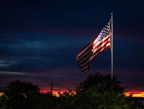 7,300+ American Flag Sunset Stock Photos, Pictures & Royalty-Free ...