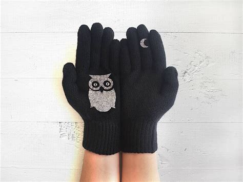 Animal Gloves Owl Lover Gift Winter Mittens Valentine Gift | Etsy