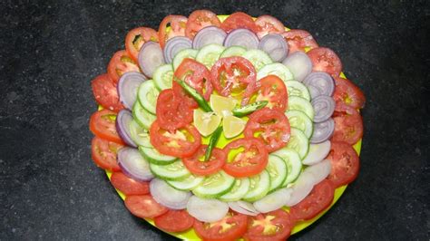 How to make salad decorations/salad decoration ideas /How to decorate salad plate by Neelam ...