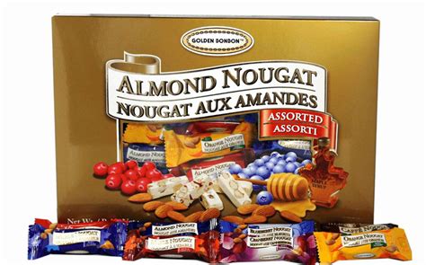 Amazon.com : Golden Bonbon Gluten Free Almond Nougat Candy (Assorted ...