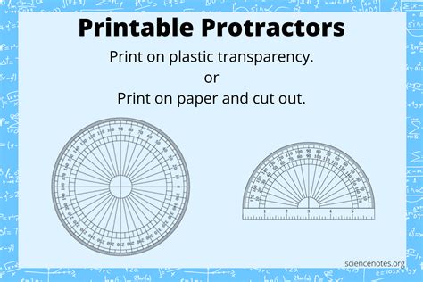 Full Circle Protractor Template