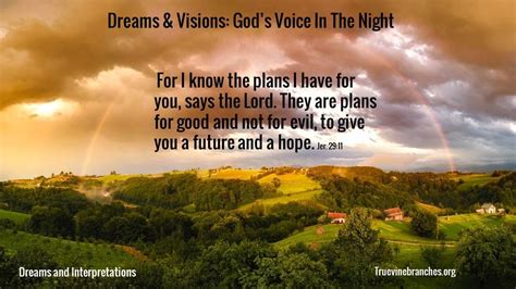 Dreams and Visions: God's Voice in the Night - For I know the plans I ...