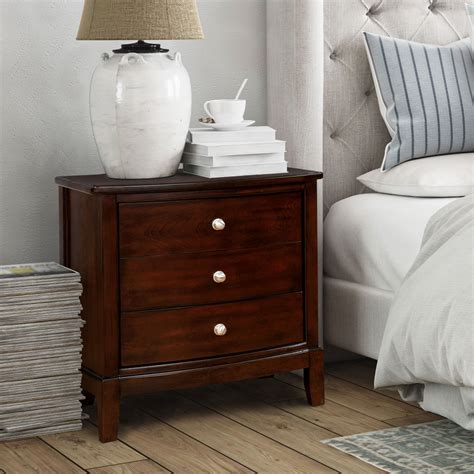 Furniture of America Kami Traditional Cherry Solid Wood Nightstand - Walmart.com