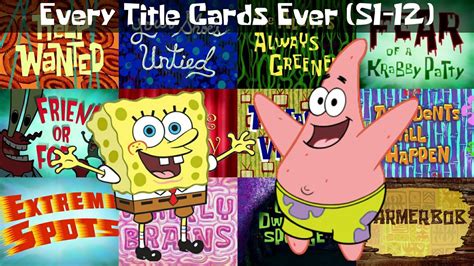 Every SpongeBob Title Card Ever! (Season 1-12) - YouTube