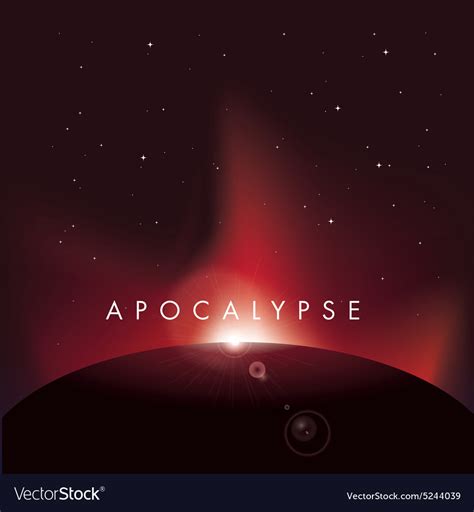 Apocalypse poster from satellite view Royalty Free Vector