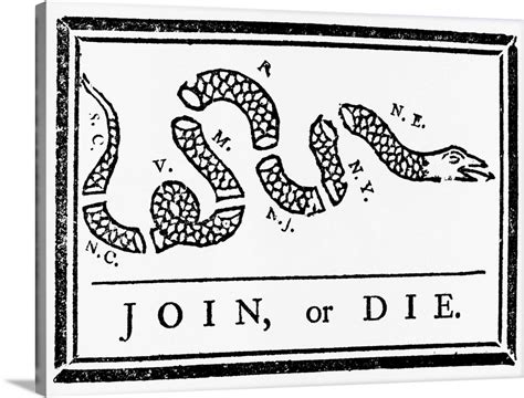 Join, Or Die Political Cartoon By Benjamin Franklin Wall Art, Canvas Prints, Framed Prints, Wall ...