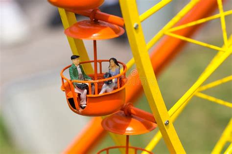 Love Couple Riding a Ferris Wheel, Miniature Scene Stock Photo - Image of journey, house: 164366612