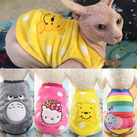 2019 New Warm Cat Clothes Autumn Winter Pet Clothing for Cats Rabbit Soft Fleece Kitten Kitty ...